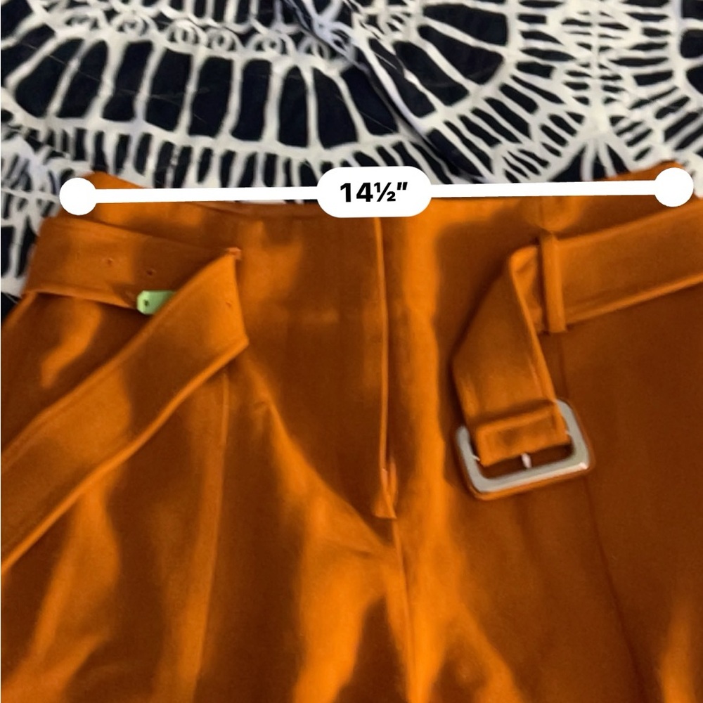 Theory Orange Belted Pants